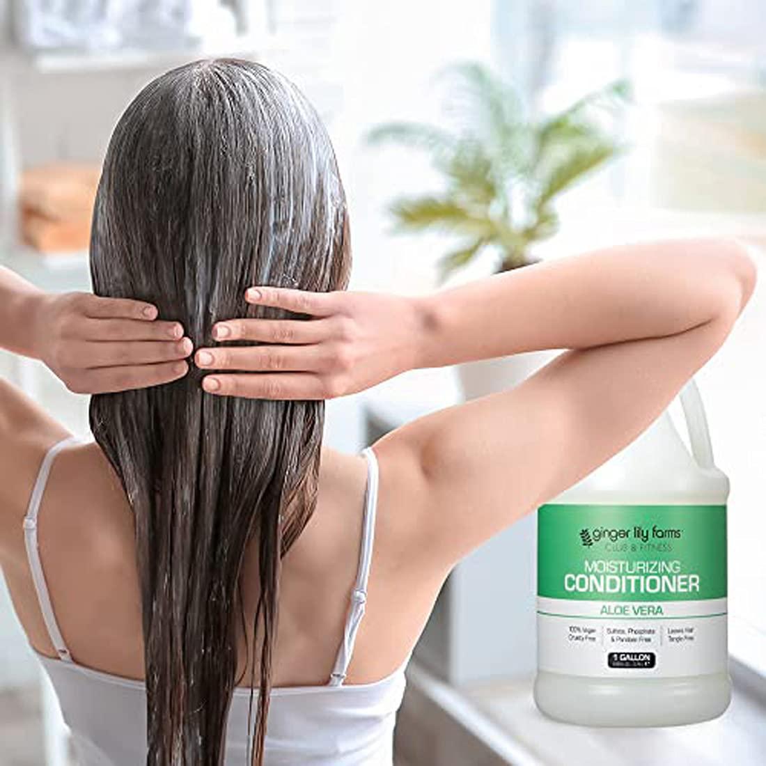 imageGinger Lily Farms Club amp Fitness Citrus Moisturizing Conditioner 100 Vegan Paraben Sulfate Phosphate Gluten amp CrueltyFree 1 Gallon Pack of 4 Aloe Vera