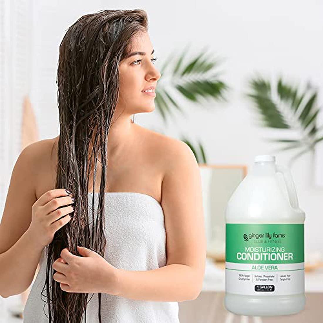 imageGinger Lily Farms Club amp Fitness Citrus Moisturizing Conditioner 100 Vegan Paraben Sulfate Phosphate Gluten amp CrueltyFree 1 Gallon Pack of 4 Aloe Vera