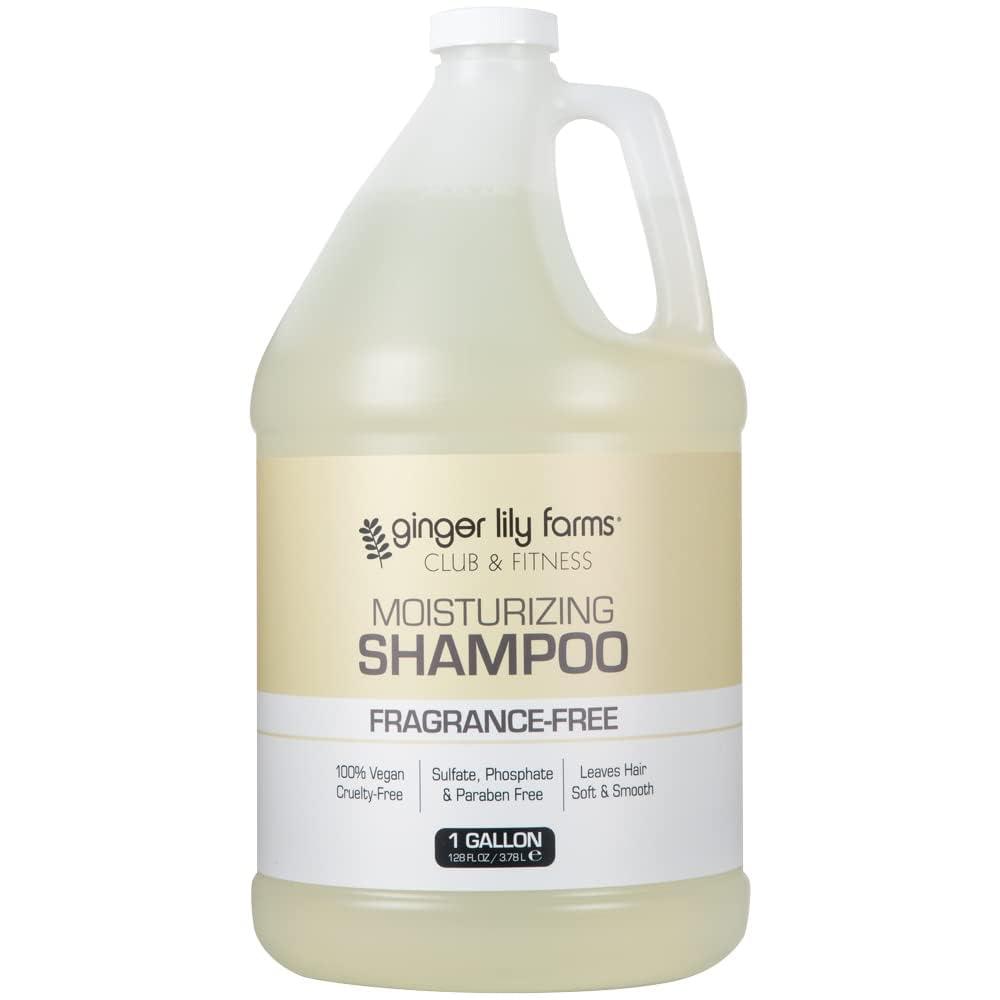 imageGinger Lily Farms Club amp Fitness Moisturizing Shampoo for All Hair Types 100 Vegan amp CrueltyFree Citrus Scent 1 Gallon 128 fl oz RefillFragrance Free