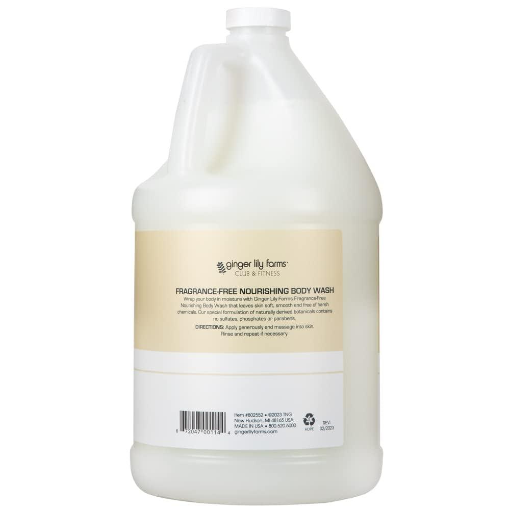 imageGinger Lily Farms Club amp Fitness Nourishing Body Wash 100 Vegan amp CrueltyFree Citrus Scent 1 Gallon Refill Pack of 4Fragrance Free