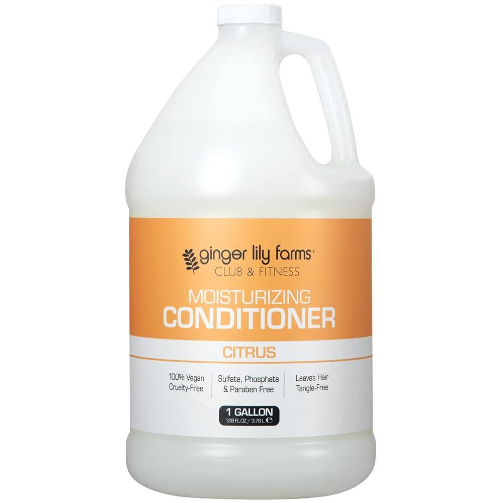 imageGinger Lily Farms Club amp Fitness Citrus Moisturizing Conditioner 100 Vegan Paraben Sulfate Phosphate Gluten amp CrueltyFree 1 Gallon Pack of 4 Citrus