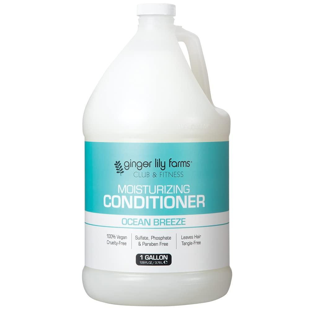 imageGinger Lily Farms Club amp Fitness Citrus Moisturizing Conditioner 100 Vegan Paraben Sulfate Phosphate Gluten amp CrueltyFree 1 Gallon Pack of 4 Ocean Breeze