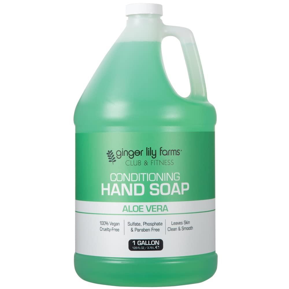imageGinger Lily Farms Club amp Fitness Conditioning Liquid Hand Soap Refill 100 Vegan amp CrueltyFree Citrus Scent 1 Gallon 128 fl ozAloe Vera