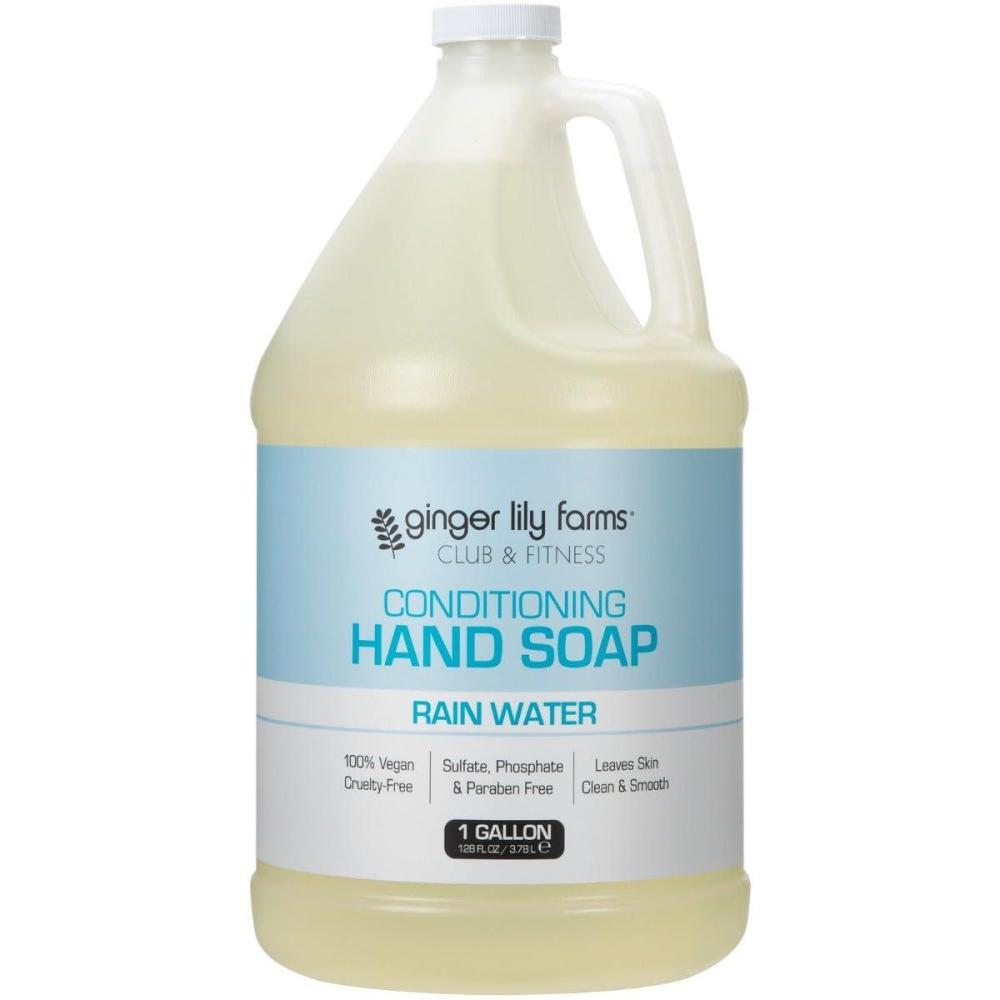 imageGinger Lily Farms Club amp Fitness Conditioning Liquid Hand Soap Refill 100 Vegan amp CrueltyFree Citrus Scent 1 Gallon 128 fl ozRain Water