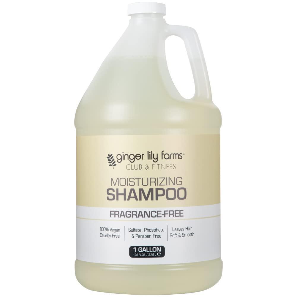 imageGinger Lily Farms Club amp Fitness Moisturizing Shampoo for All Hair Types 100 Vegan amp CrueltyFree Citrus Scent 1 Gallon 128 fl oz RefillFragrance Free