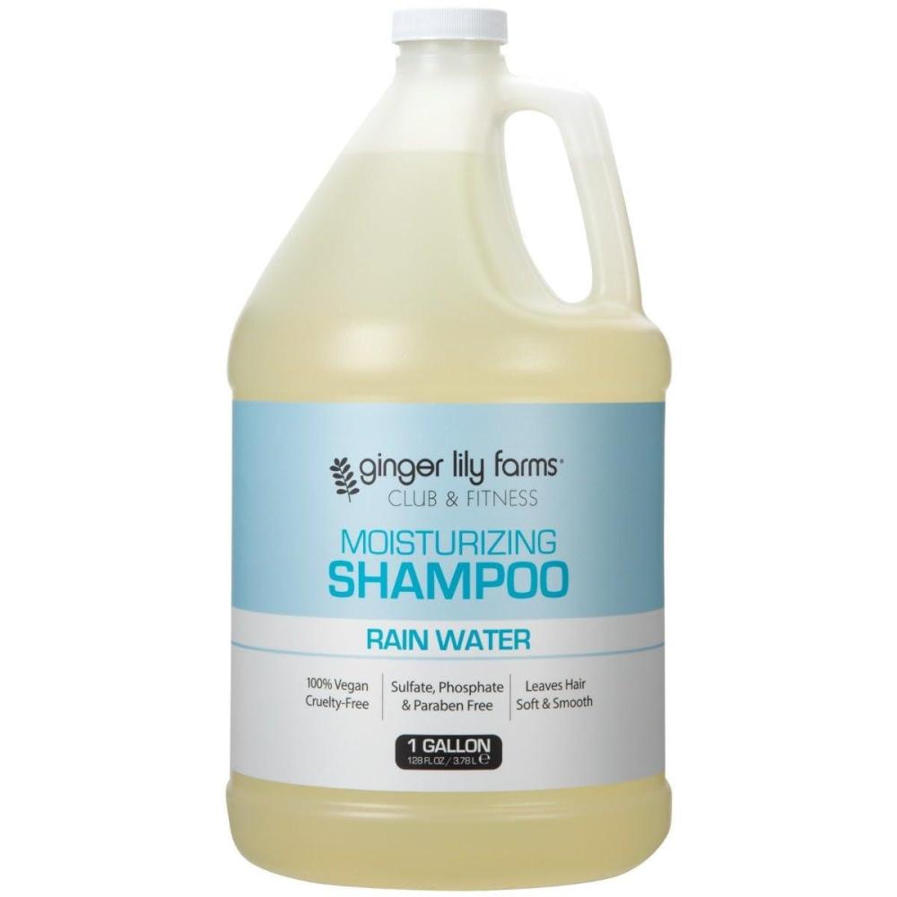 imageGinger Lily Farms Club amp Fitness Moisturizing Shampoo for All Hair Types 100 Vegan amp CrueltyFree Citrus Scent 1 Gallon 128 fl oz RefillRain Water