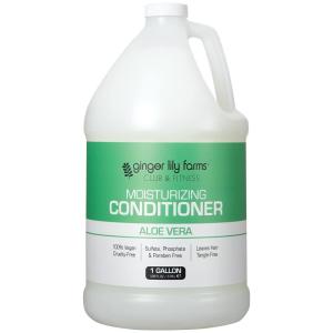 Ginger Lily Farms Club & Fitness Citrus Moisturizing Conditioner, 100% Vegan, Paraben, Sulfate, Phosphate, Gluten & Cruelty-Free, 1 Gallon (Pack of 4 )(Aloe Vera)