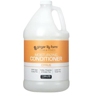 Ginger Lily Farms Club & Fitness Citrus Moisturizing Conditioner, 100% Vegan, Paraben, Sulfate, Phosphate, Gluten & Cruelty-Free, 1 Gallon (Pack of 4 )(Citrus)
