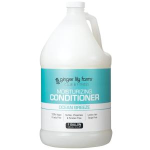Ginger Lily Farms Club & Fitness Citrus Moisturizing Conditioner, 100% Vegan, Paraben, Sulfate, Phosphate, Gluten & Cruelty-Free, 1 Gallon (Pack of 4 )(Ocean Breeze)