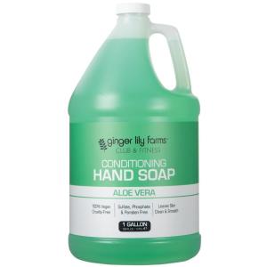 Ginger Lily Farms Club & Fitness Conditioning Liquid Hand Soap Refill, 100% Vegan & Cruelty-Free, Citrus Scent, 1 Gallon (128 fl oz)(Aloe Vera)