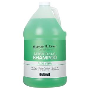 Ginger Lily Farms Club & Fitness Moisturizing Shampoo for All Hair Types, 100% Vegan & Cruelty-Free, Citrus Scent, 1 Gallon (128 fl oz) Refill(Aloe Vera)
