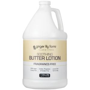 Ginger Lily Farms Club & Fitness Soothing Butter Lotion for Dry Skin, 100% Vegan & Cruelty-Free, Citrus Scent, 1 Gallon (128 fl oz) Refill(Fragrance Free)