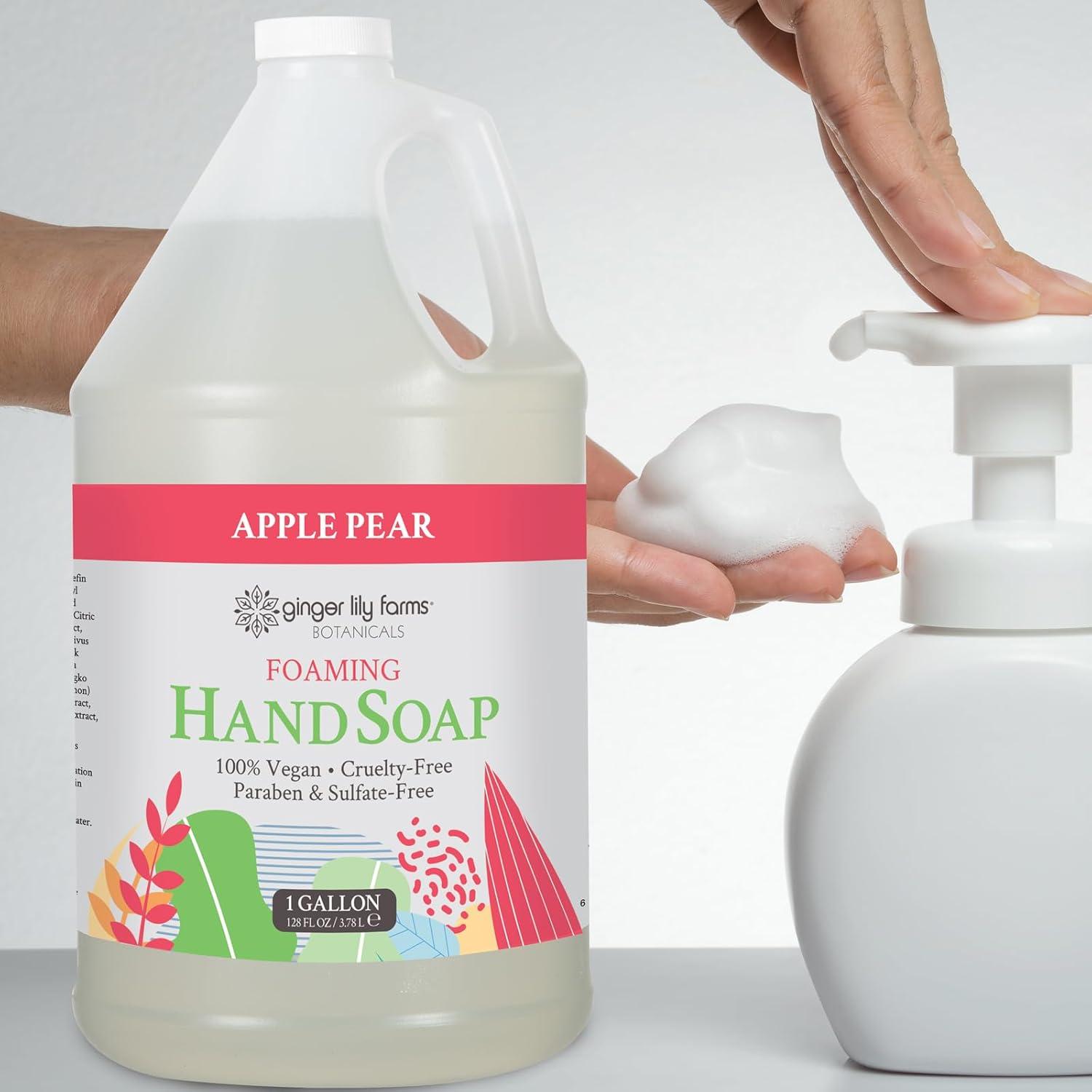 imageGinger Lily Farms Botanicals AllPurpose Foaming Hand Soap Refill 100 Vegan amp CrueltyFree Vanilla Sugar Bliss Scent 20 Fl Oz Pack of 1Apple Pear