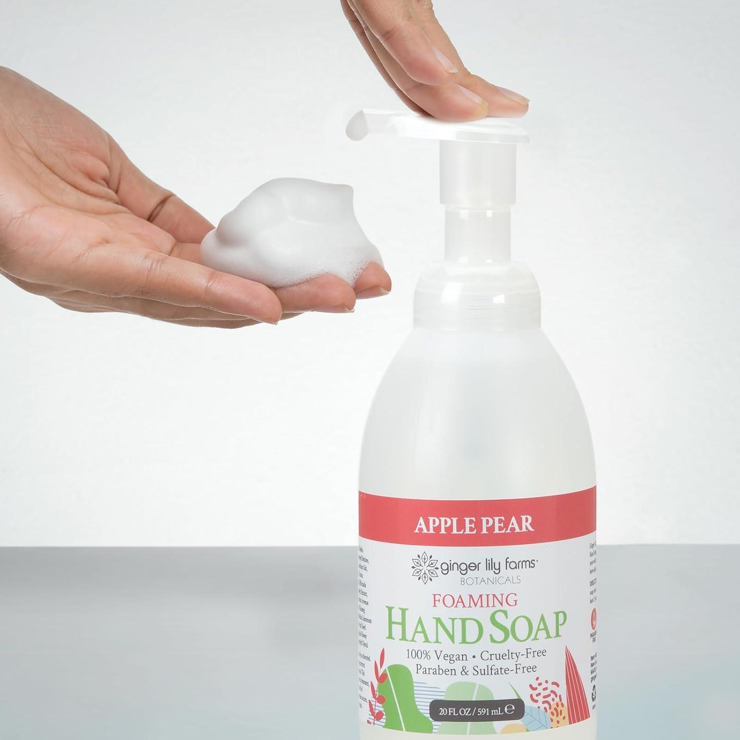 imageGinger Lily Farms Botanicals AllPurpose Foaming Hand Soap Refill 100 Vegan amp CrueltyFree Vanilla Sugar Bliss Scent 20 Fl Oz Pack of 1Apple Pear