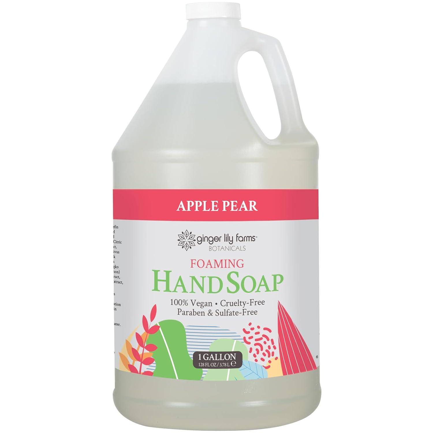 imageGinger Lily Farms Botanicals AllPurpose Foaming Hand Soap Refill 100 Vegan amp CrueltyFree Vanilla Sugar Bliss Scent 20 Fl Oz Pack of 1Apple Pear