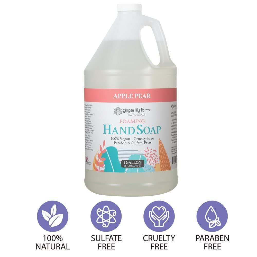 imageGinger Lily Farms Botanicals AllPurpose Foaming Hand Soap Refill 100 Vegan amp CrueltyFree Vanilla Sugar Bliss Scent 20 Fl Oz Pack of 1Apple Pear