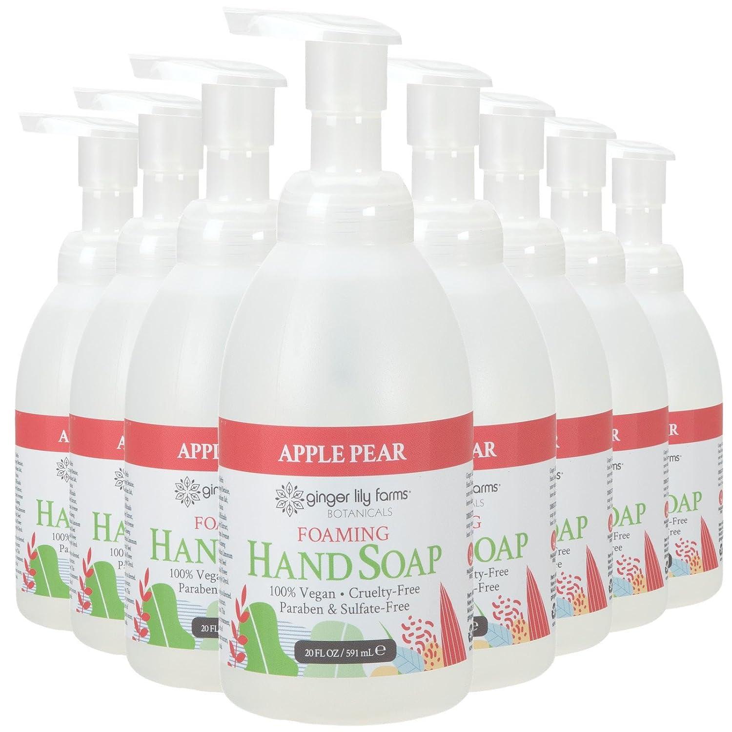 imageGinger Lily Farms Botanicals AllPurpose Foaming Hand Soap Refill 100 Vegan amp CrueltyFree Vanilla Sugar Bliss Scent 20 Fl Oz Pack of 1Apple Pear