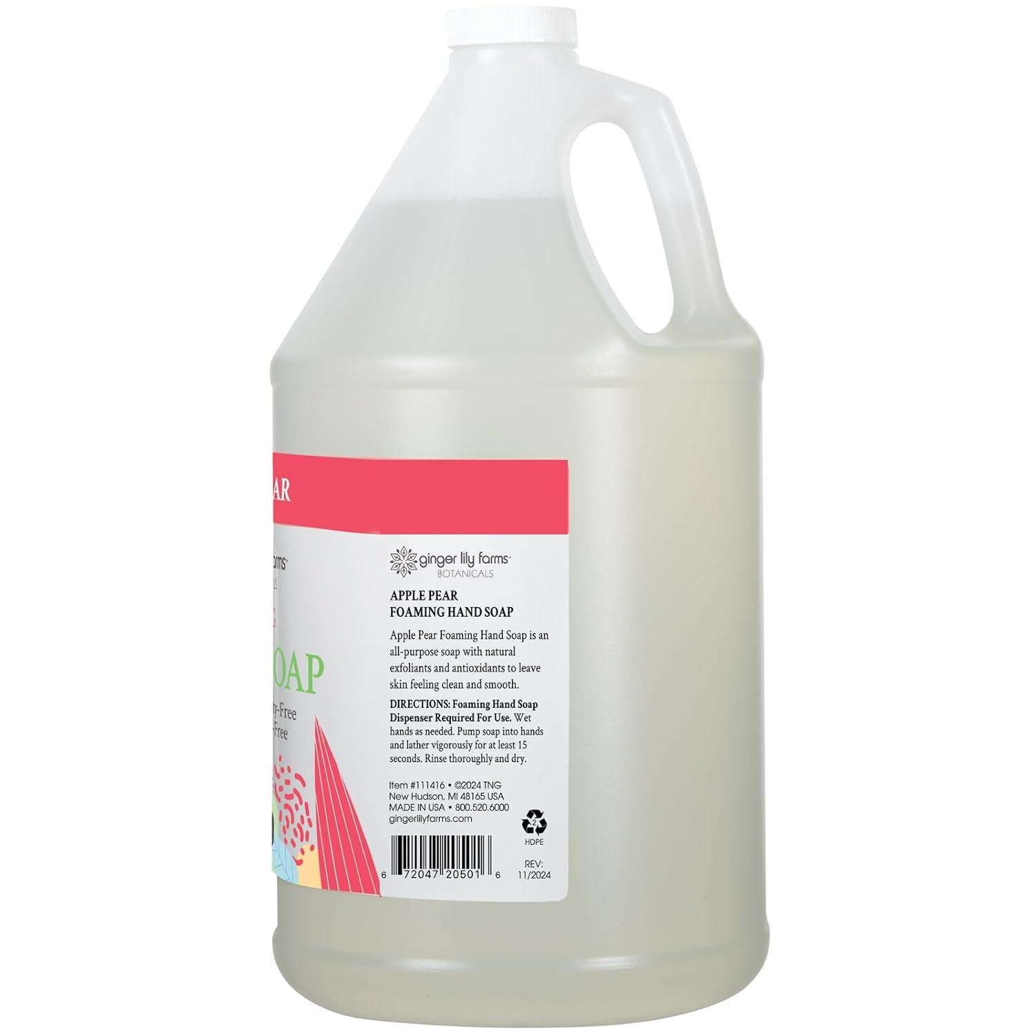 imageGinger Lily Farms Botanicals AllPurpose Foaming Hand Soap Refill 100 Vegan amp CrueltyFree Vanilla Sugar Bliss Scent 20 Fl Oz Pack of 1Apple Pear