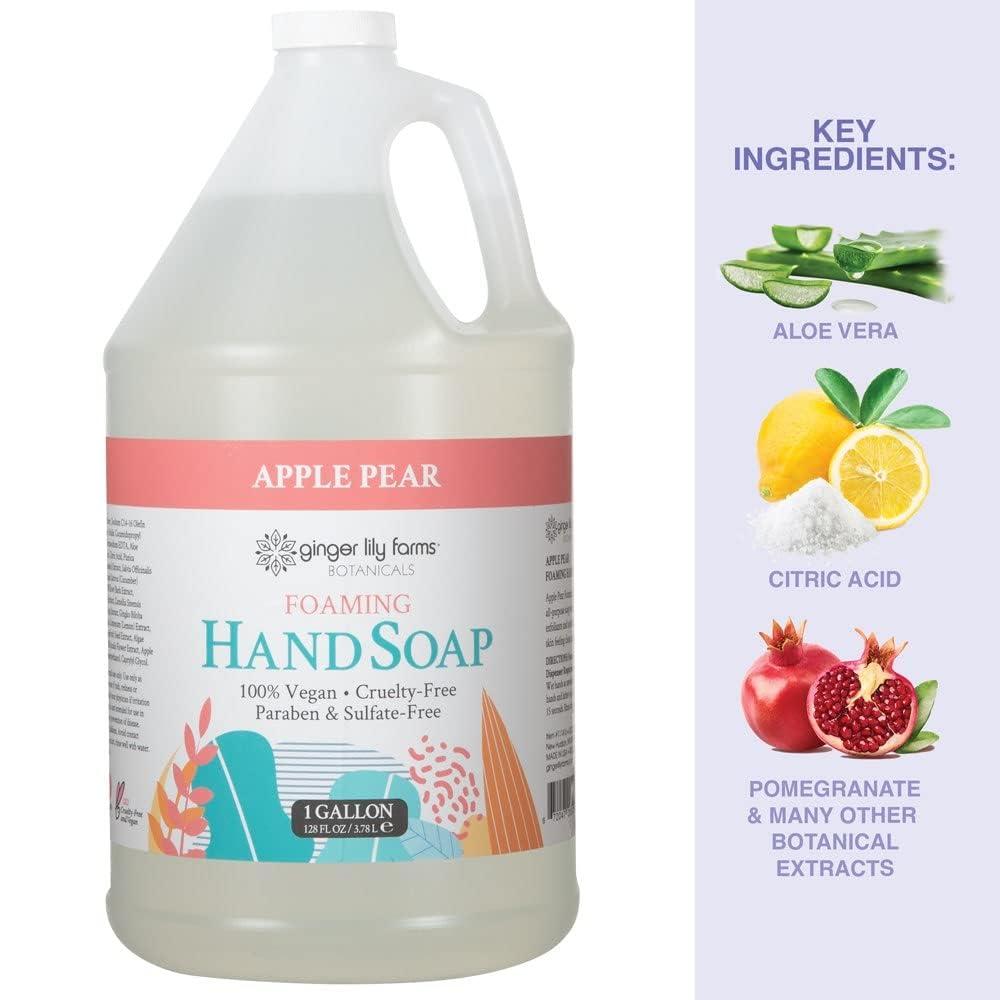 imageGinger Lily Farms Botanicals AllPurpose Foaming Hand Soap Refill 100 Vegan amp CrueltyFree Vanilla Sugar Bliss Scent 20 Fl Oz Pack of 1Apple Pear