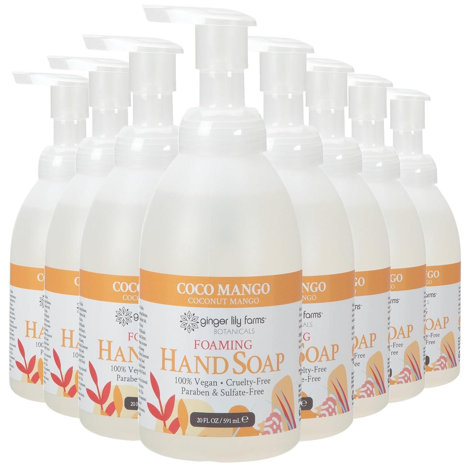 imageGinger Lily Farms Botanicals AllPurpose Foaming Hand Soap Refill 100 Vegan amp CrueltyFree Vanilla Sugar Bliss Scent 20 Fl Oz Pack of 1Coco Mango