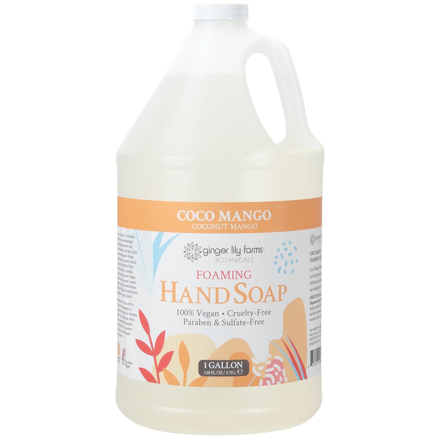 imageGinger Lily Farms Botanicals AllPurpose Foaming Hand Soap Refill 100 Vegan amp CrueltyFree Vanilla Sugar Bliss Scent 20 Fl Oz Pack of 1Coco Mango