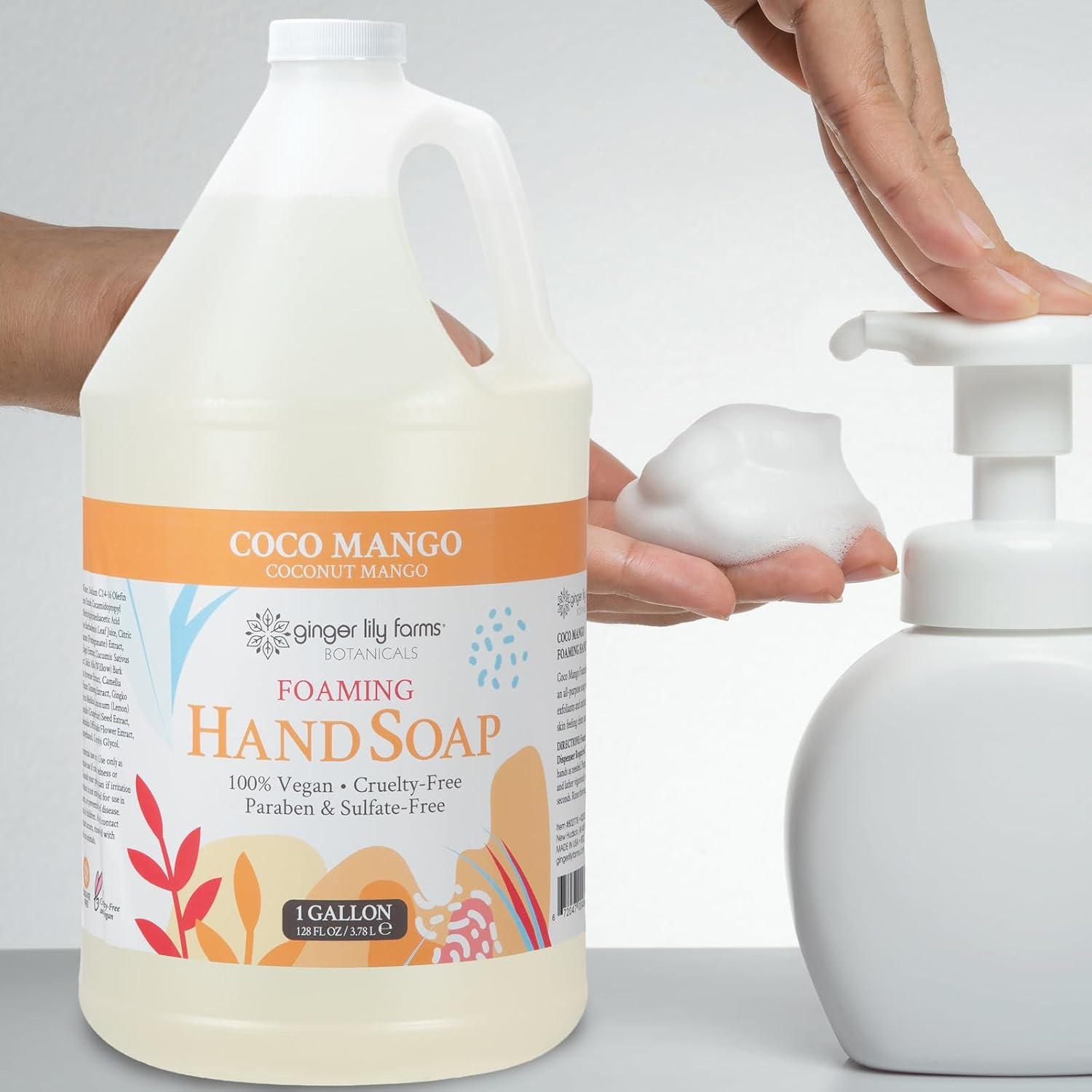 imageGinger Lily Farms Botanicals AllPurpose Foaming Hand Soap Refill 100 Vegan amp CrueltyFree Vanilla Sugar Bliss Scent 20 Fl Oz Pack of 1Coco Mango