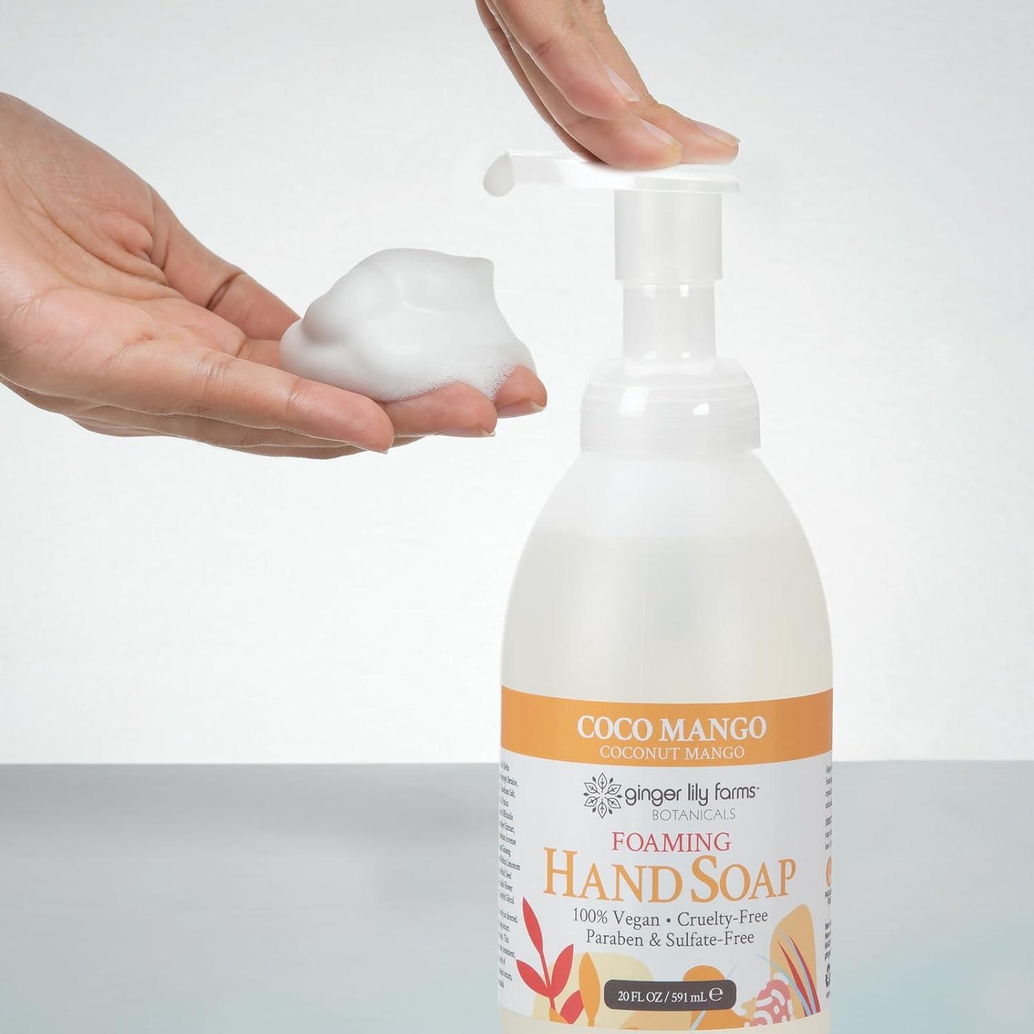 imageGinger Lily Farms Botanicals AllPurpose Foaming Hand Soap Refill 100 Vegan amp CrueltyFree Vanilla Sugar Bliss Scent 20 Fl Oz Pack of 1Coco Mango