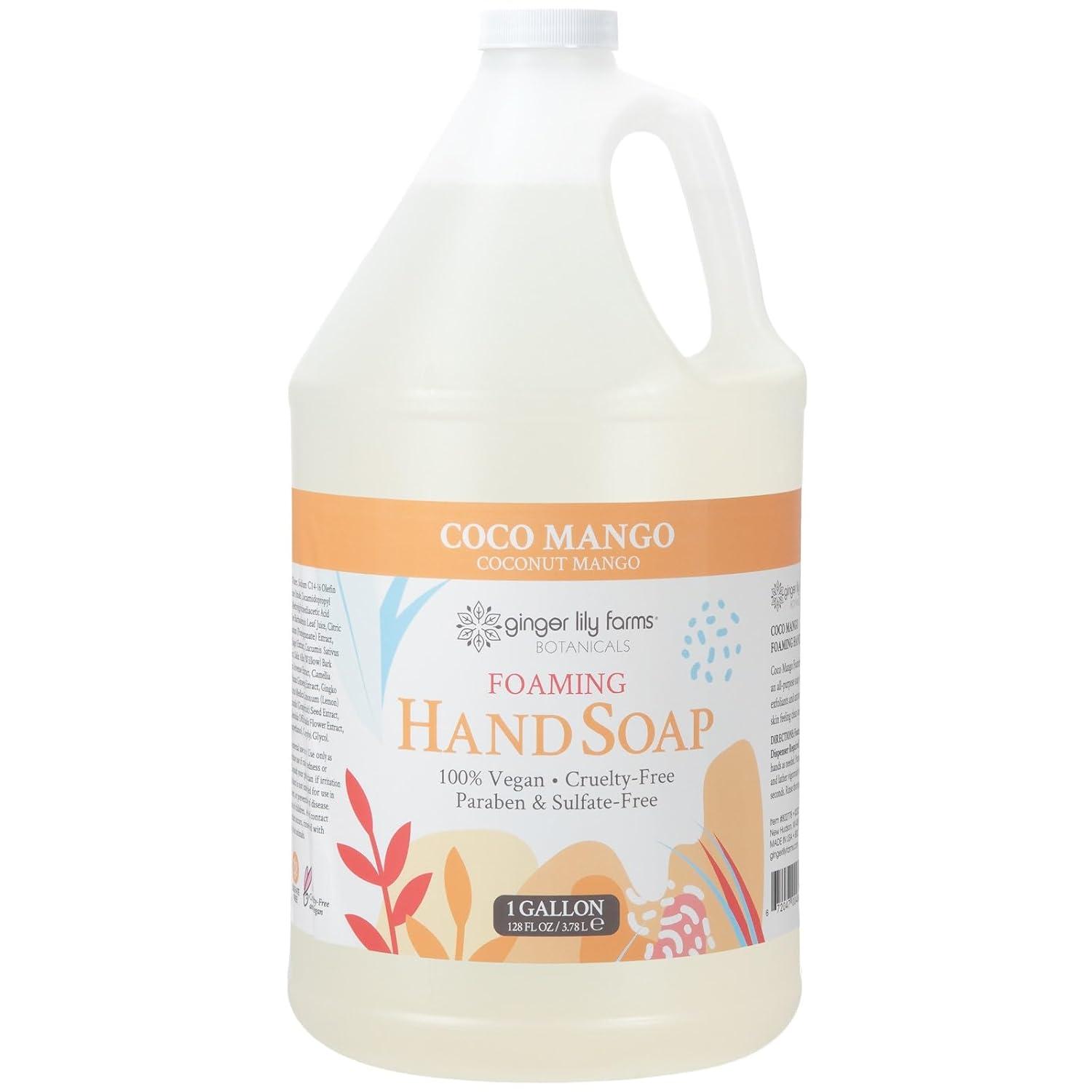imageGinger Lily Farms Botanicals AllPurpose Foaming Hand Soap Refill 100 Vegan amp CrueltyFree Vanilla Sugar Bliss Scent 20 Fl Oz Pack of 1Coco Mango