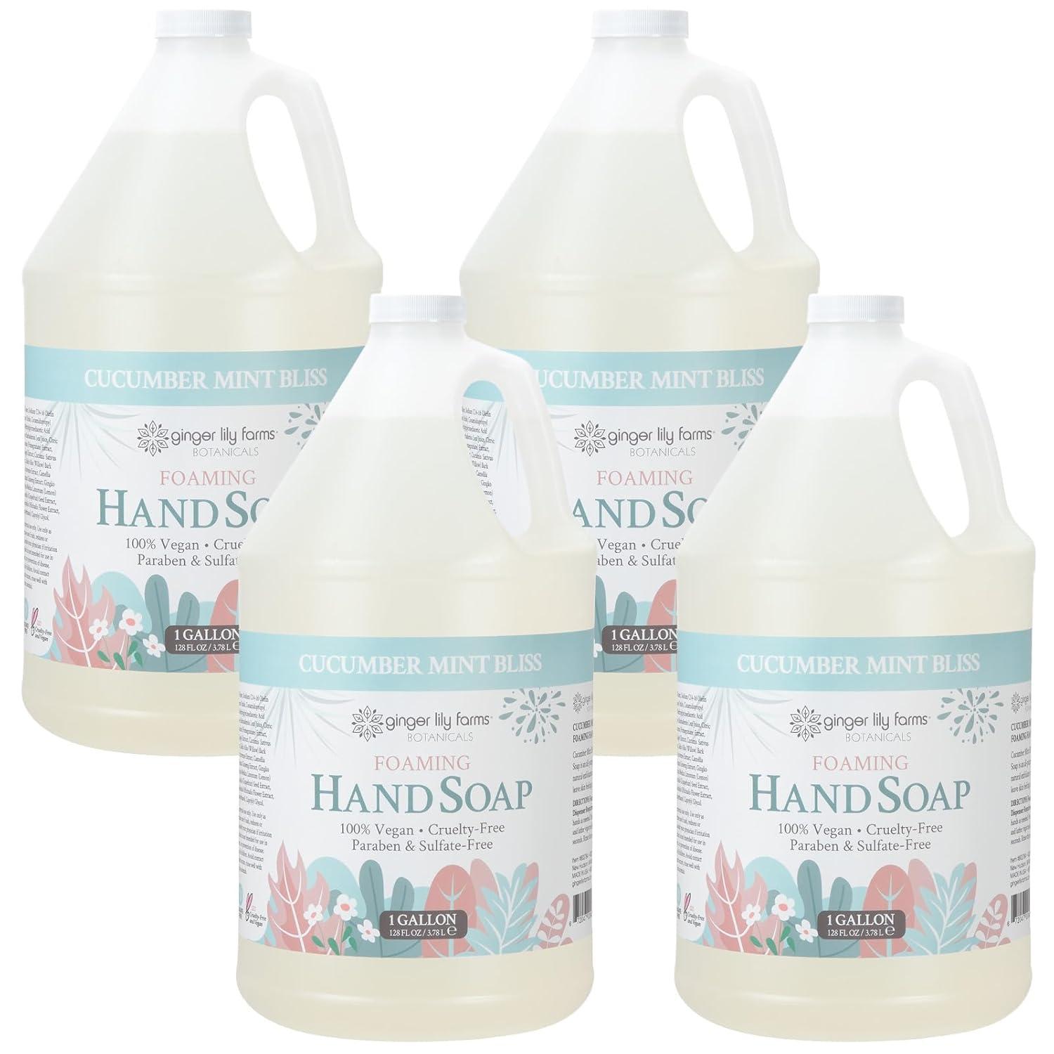 imageGinger Lily Farms Botanicals AllPurpose Foaming Hand Soap Refill 100 Vegan amp CrueltyFree Vanilla Sugar Bliss Scent 20 Fl Oz Pack of 1Cucumber Mint Bliss
