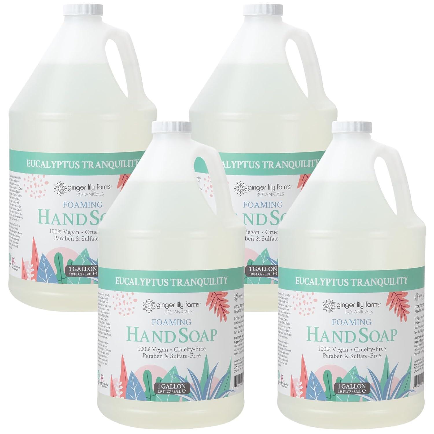 imageGinger Lily Farms Botanicals AllPurpose Foaming Hand Soap Refill 100 Vegan amp CrueltyFree Vanilla Sugar Bliss Scent 20 Fl Oz Pack of 1Eucalyptus Tranquility