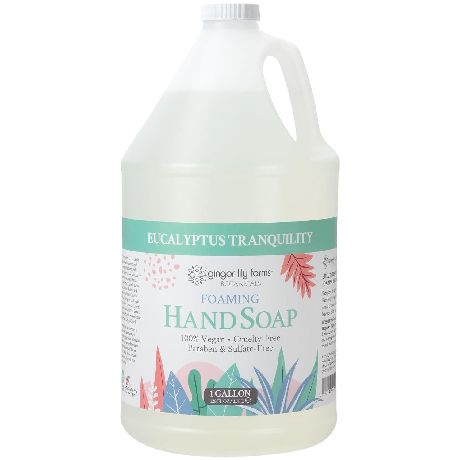 imageGinger Lily Farms Botanicals AllPurpose Foaming Hand Soap Refill 100 Vegan amp CrueltyFree Vanilla Sugar Bliss Scent 20 Fl Oz Pack of 1Eucalyptus Tranquility