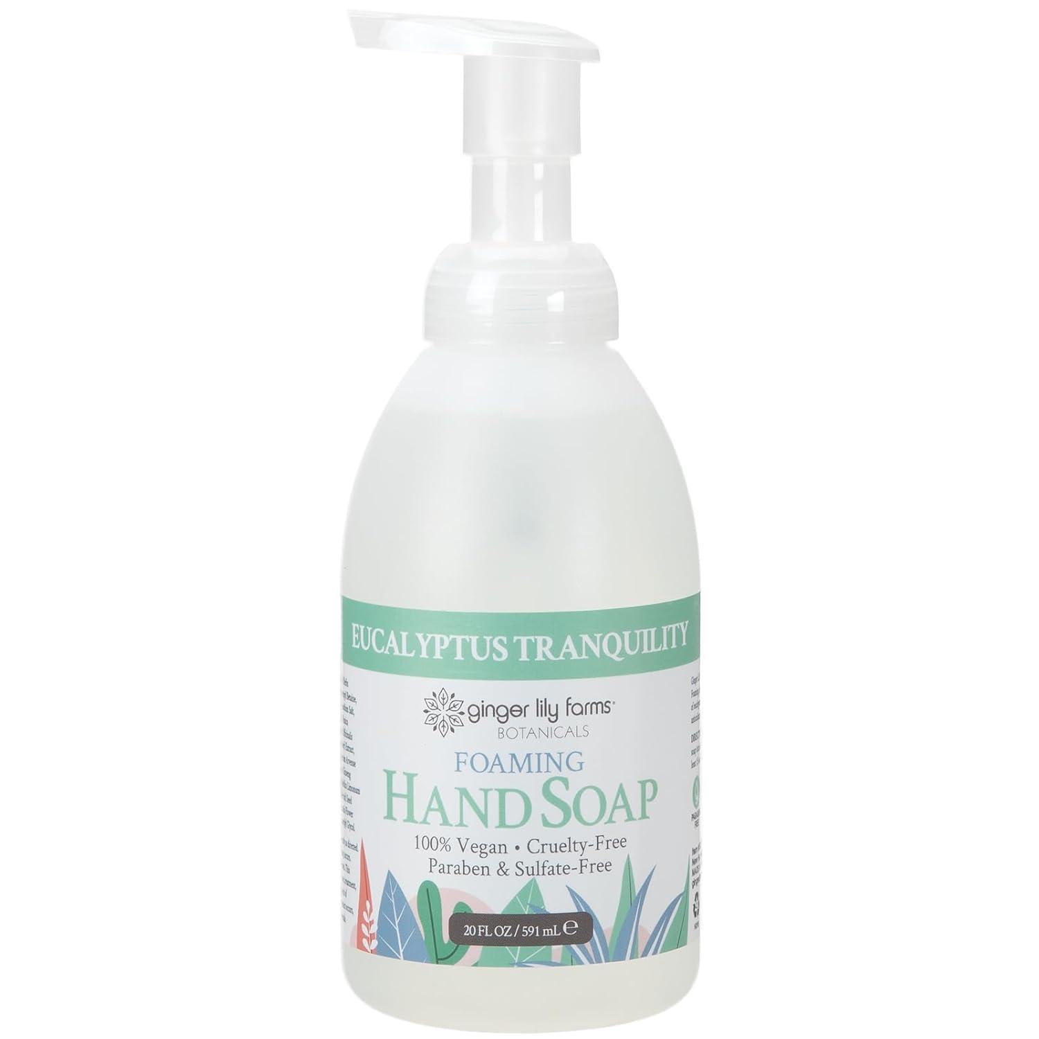 imageGinger Lily Farms Botanicals AllPurpose Foaming Hand Soap Refill 100 Vegan amp CrueltyFree Vanilla Sugar Bliss Scent 20 Fl Oz Pack of 1Eucalyptus Tranquility