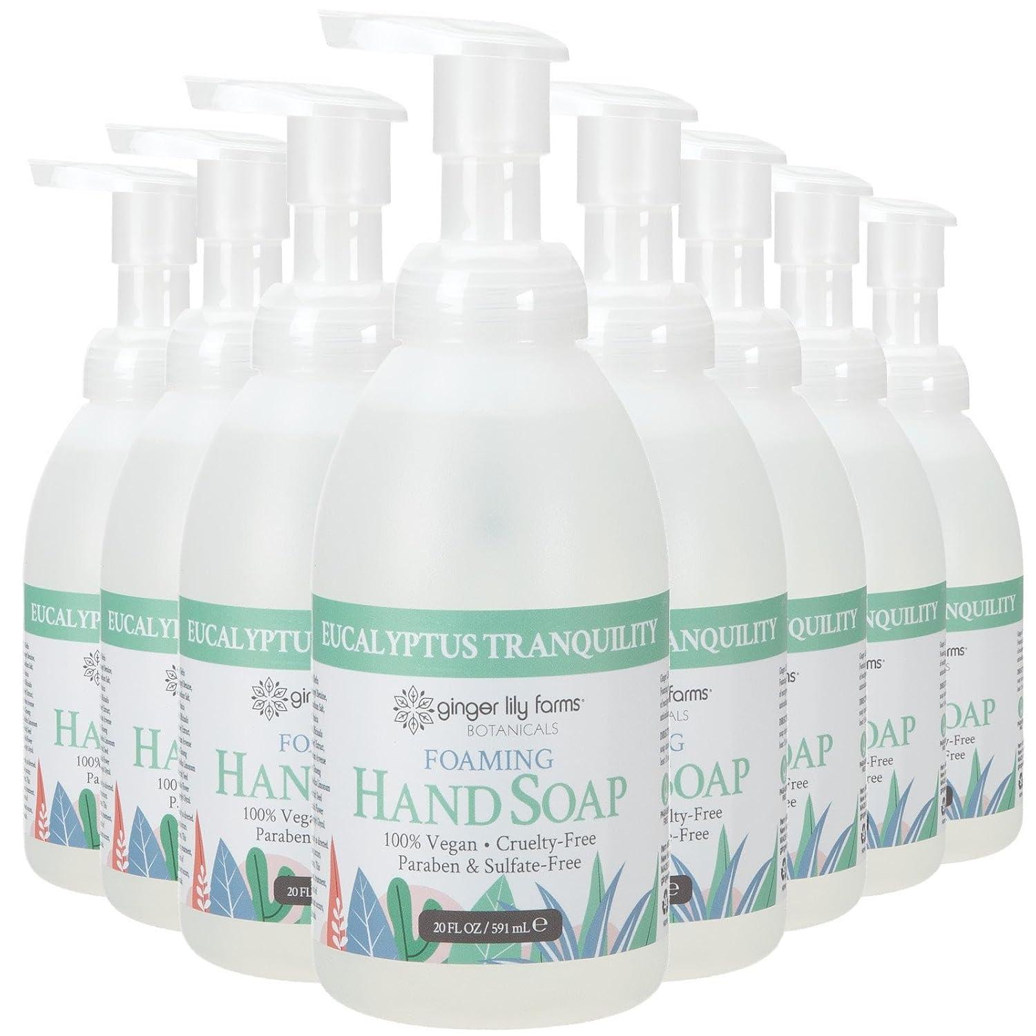 imageGinger Lily Farms Botanicals AllPurpose Foaming Hand Soap Refill 100 Vegan amp CrueltyFree Vanilla Sugar Bliss Scent 20 Fl Oz Pack of 1Eucalyptus Tranquility