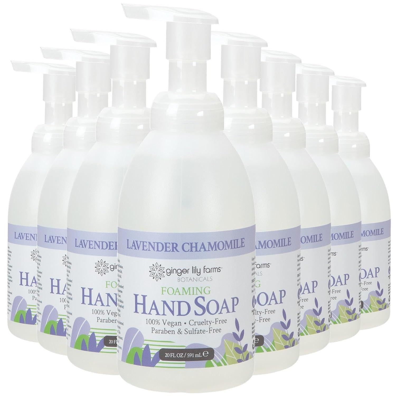 imageGinger Lily Farms Botanicals AllPurpose Foaming Hand Soap Refill 100 Vegan amp CrueltyFree Vanilla Sugar Bliss Scent 20 Fl Oz Pack of 1Lavender Chamomile