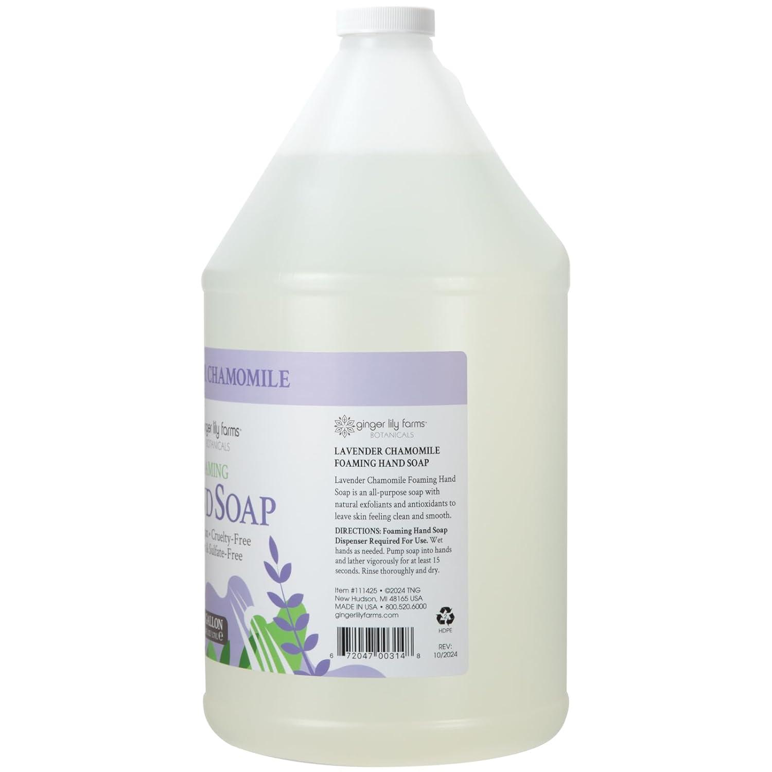 imageGinger Lily Farms Botanicals AllPurpose Foaming Hand Soap Refill 100 Vegan amp CrueltyFree Vanilla Sugar Bliss Scent 20 Fl Oz Pack of 1Lavender Chamomile