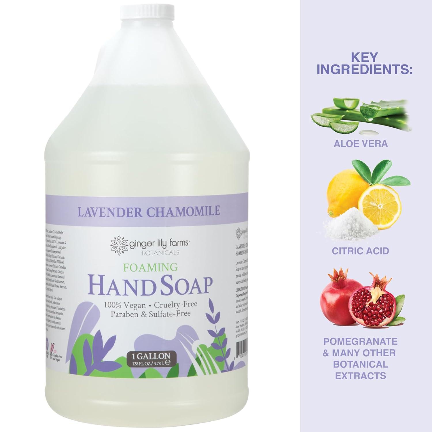 imageGinger Lily Farms Botanicals AllPurpose Foaming Hand Soap Refill 100 Vegan amp CrueltyFree Vanilla Sugar Bliss Scent 20 Fl Oz Pack of 1Lavender Chamomile