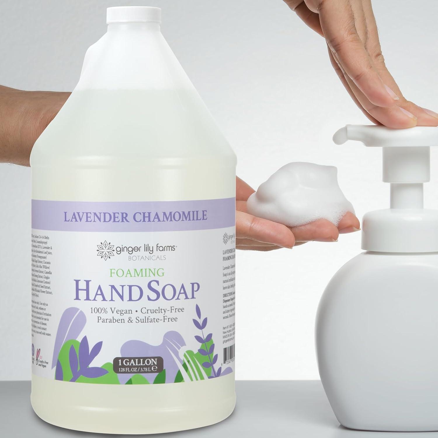 imageGinger Lily Farms Botanicals AllPurpose Foaming Hand Soap Refill 100 Vegan amp CrueltyFree Vanilla Sugar Bliss Scent 20 Fl Oz Pack of 1Lavender Chamomile