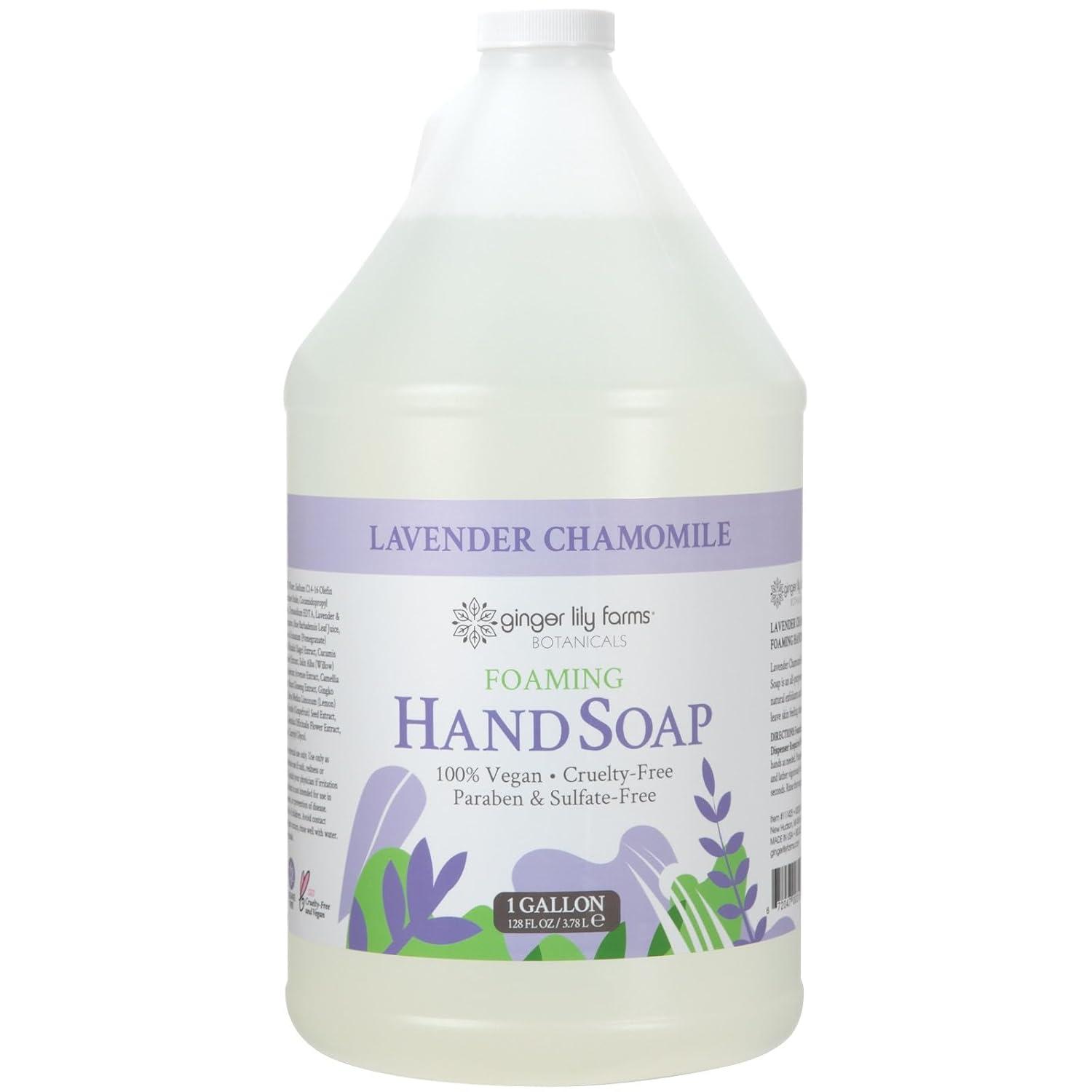 imageGinger Lily Farms Botanicals AllPurpose Foaming Hand Soap Refill 100 Vegan amp CrueltyFree Vanilla Sugar Bliss Scent 20 Fl Oz Pack of 1Lavender Chamomile