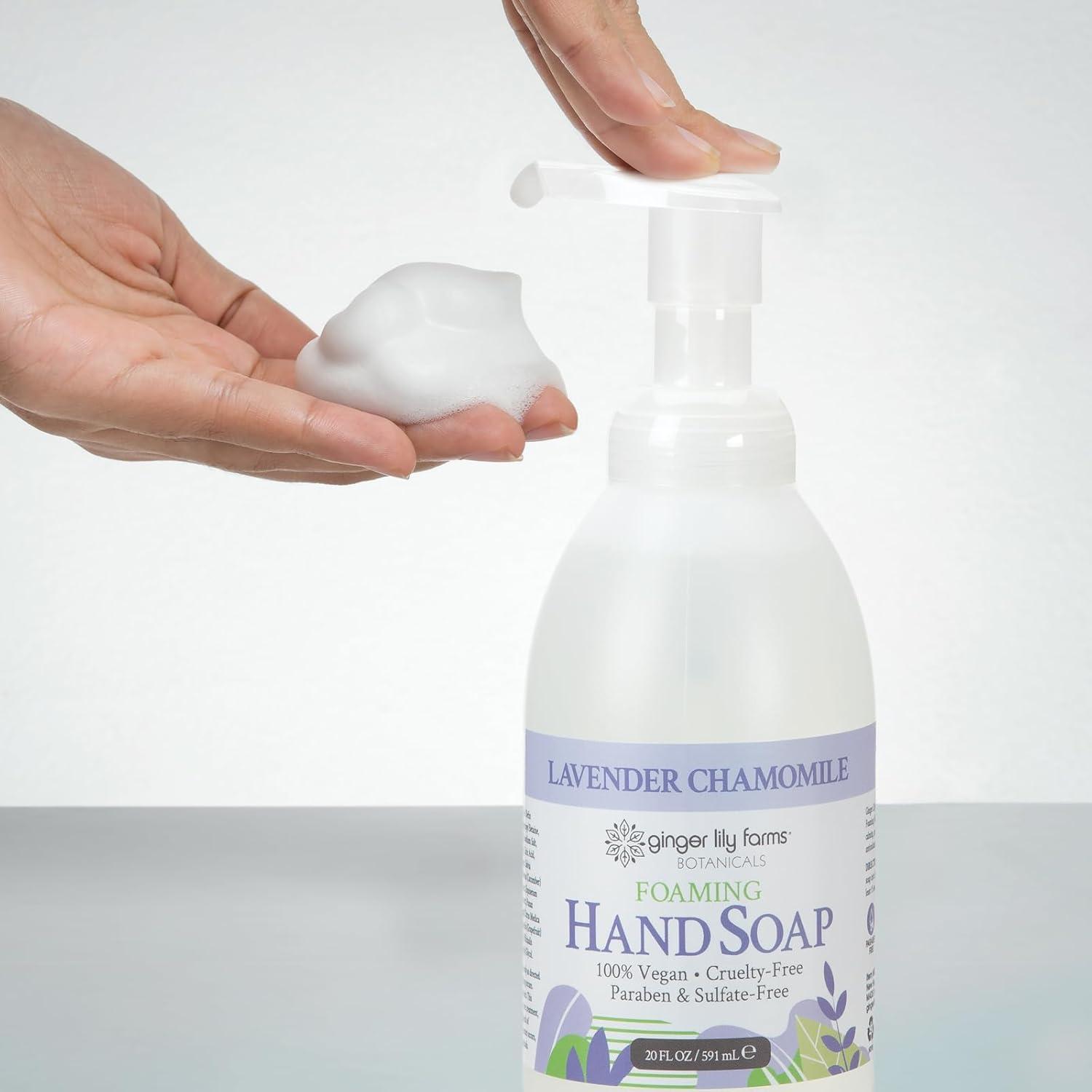 imageGinger Lily Farms Botanicals AllPurpose Foaming Hand Soap Refill 100 Vegan amp CrueltyFree Vanilla Sugar Bliss Scent 20 Fl Oz Pack of 1Lavender Chamomile