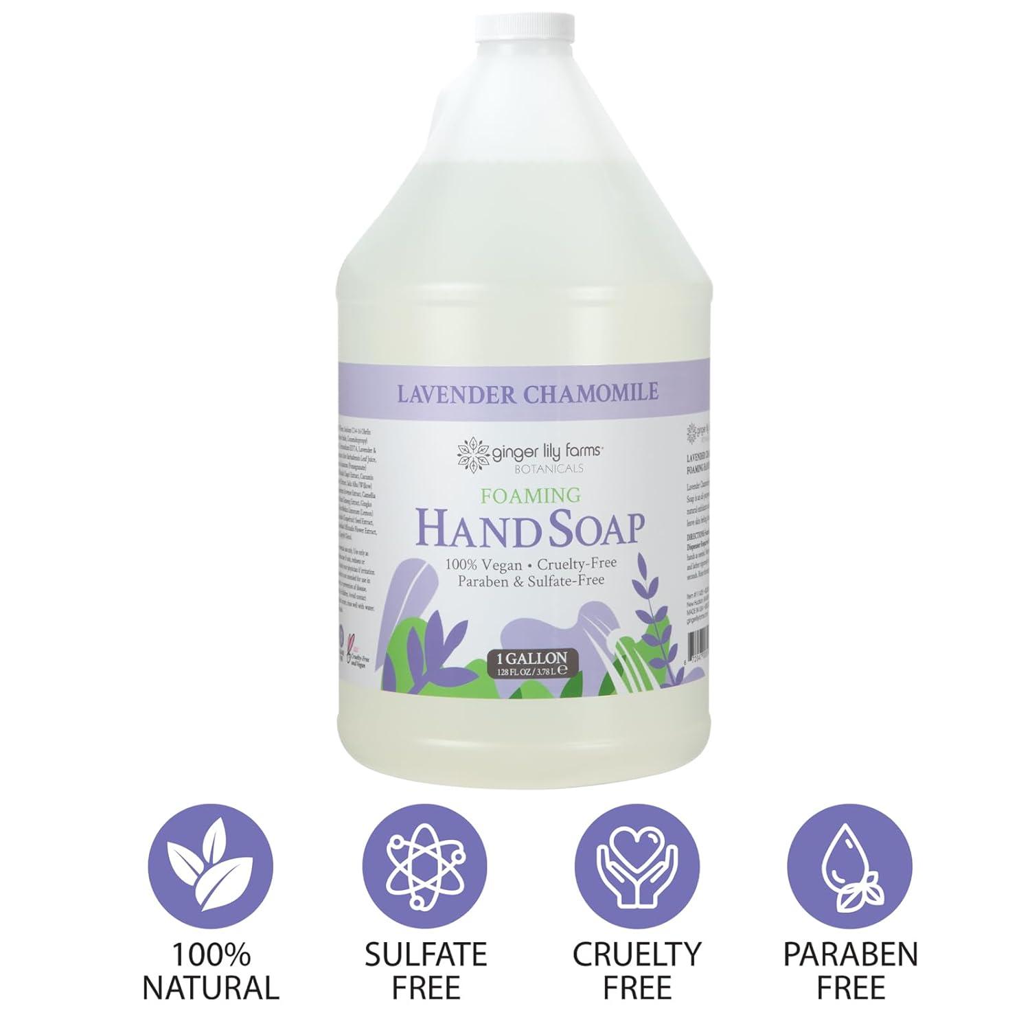 imageGinger Lily Farms Botanicals AllPurpose Foaming Hand Soap Refill 100 Vegan amp CrueltyFree Vanilla Sugar Bliss Scent 20 Fl Oz Pack of 1Lavender Chamomile