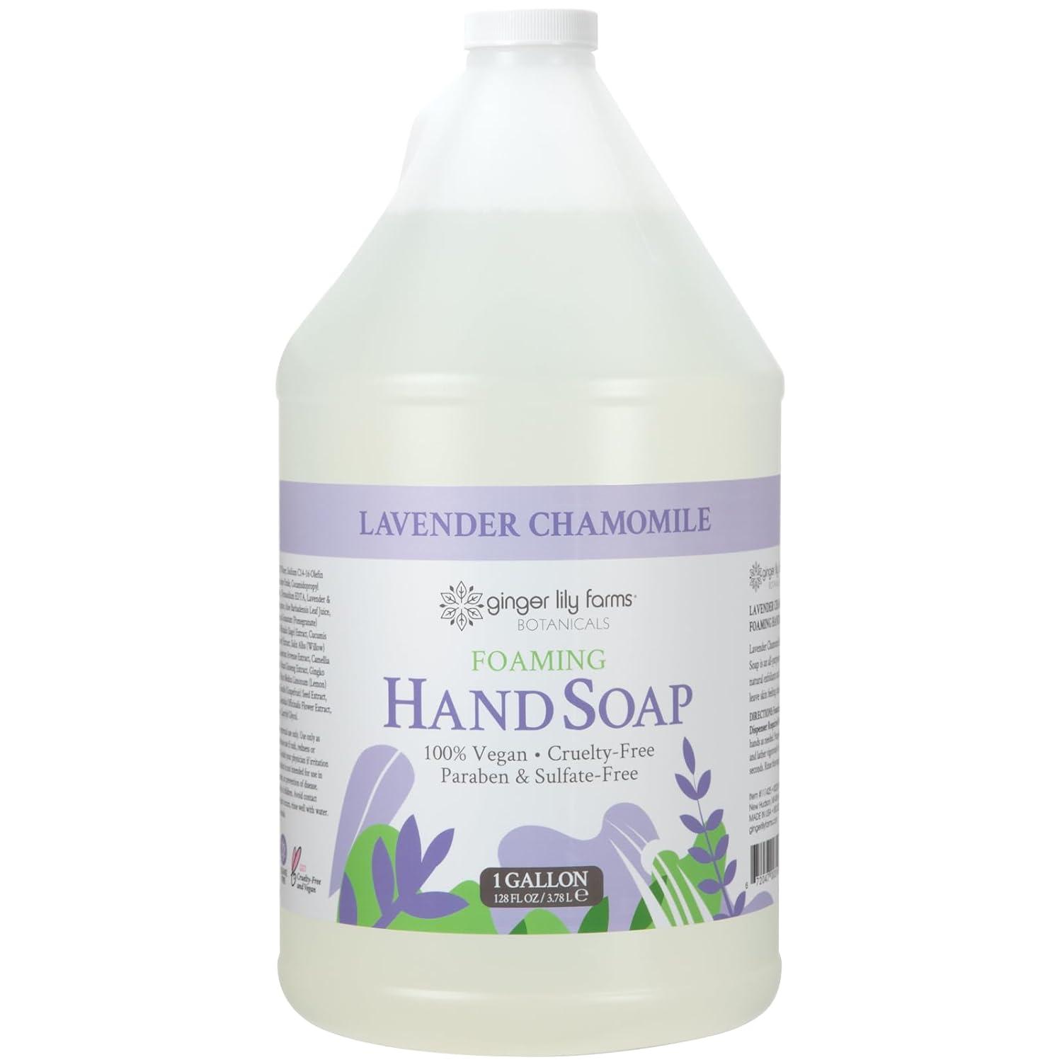 imageGinger Lily Farms Botanicals AllPurpose Foaming Hand Soap Refill 100 Vegan amp CrueltyFree Vanilla Sugar Bliss Scent 20 Fl Oz Pack of 1Lavender Chamomile