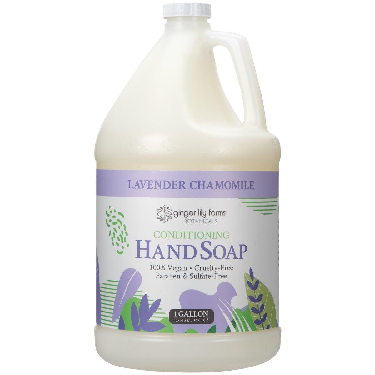 imageGinger Lily Farms Botanicals Conditioning Liquid Hand Soap Refill 100 Vegan amp CrueltyFree Vanilla Sugar Bliss Scent 1 Gallon Pack of 4Lavender Chamomile