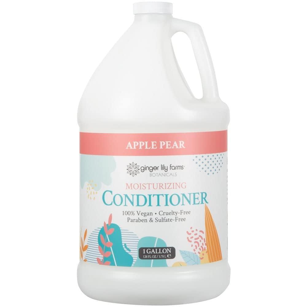 imageGinger Lily Farms Botanicals Moisturizing Conditioner for Dry Hair 100 Vegan amp CrueltyFree Vanilla Sugar Bliss Scent 1 Gallon Pack of 4Apple Pear