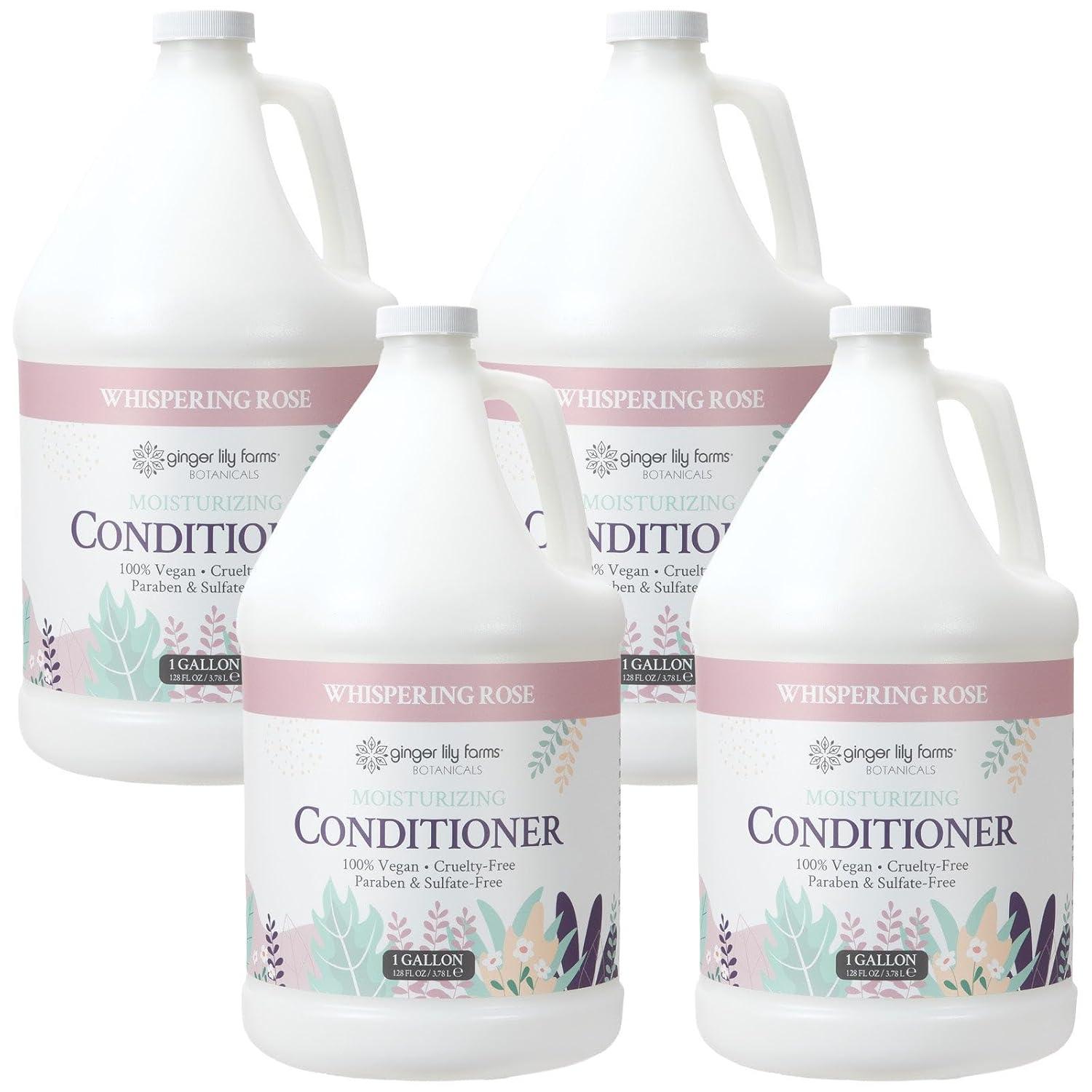 imageGinger Lily Farms Botanicals Moisturizing Conditioner for Dry Hair 100 Vegan amp CrueltyFree Vanilla Sugar Bliss Scent 1 Gallon Pack of 4Whispering Rose