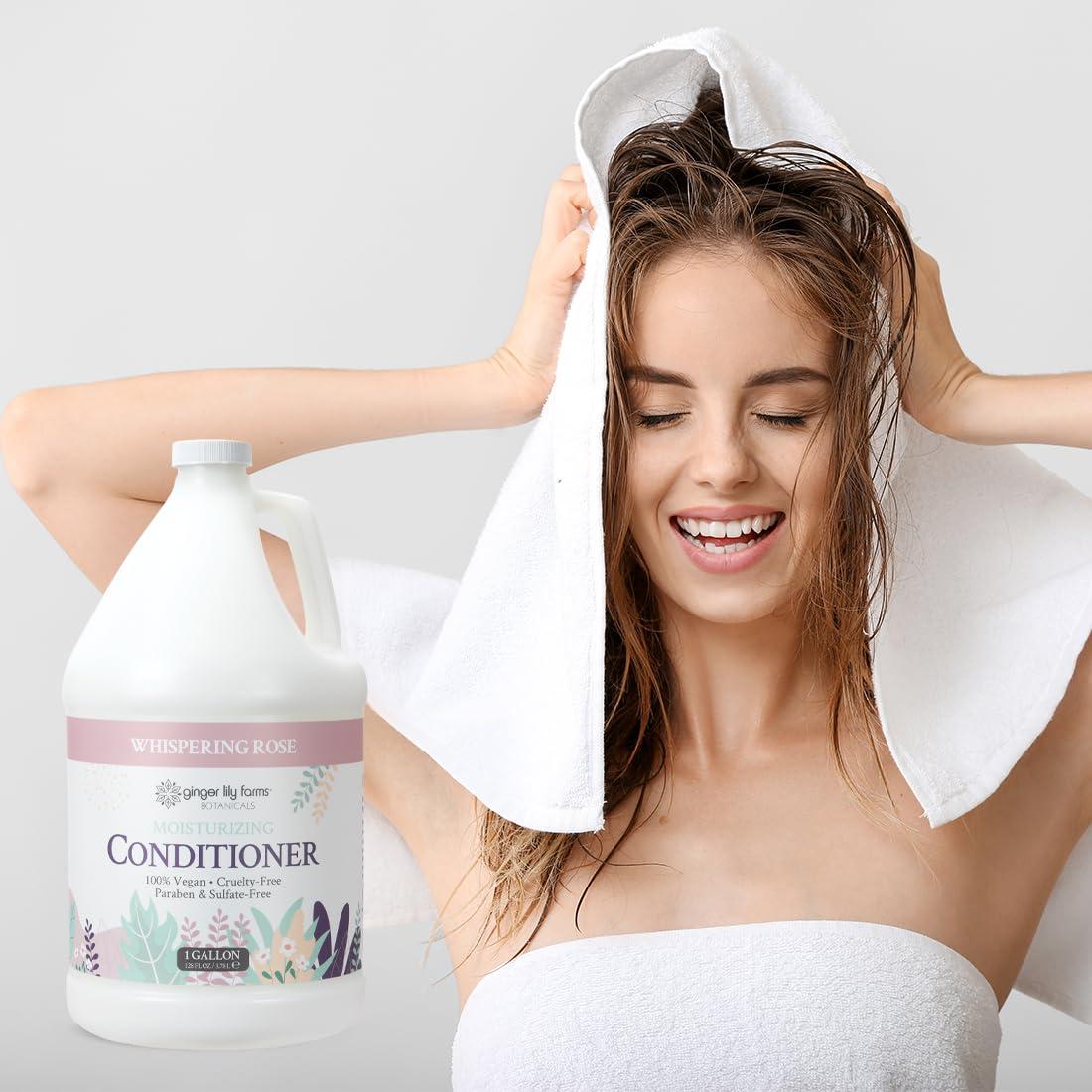 imageGinger Lily Farms Botanicals Moisturizing Conditioner for Dry Hair 100 Vegan amp CrueltyFree Vanilla Sugar Bliss Scent 1 Gallon Pack of 4Whispering Rose