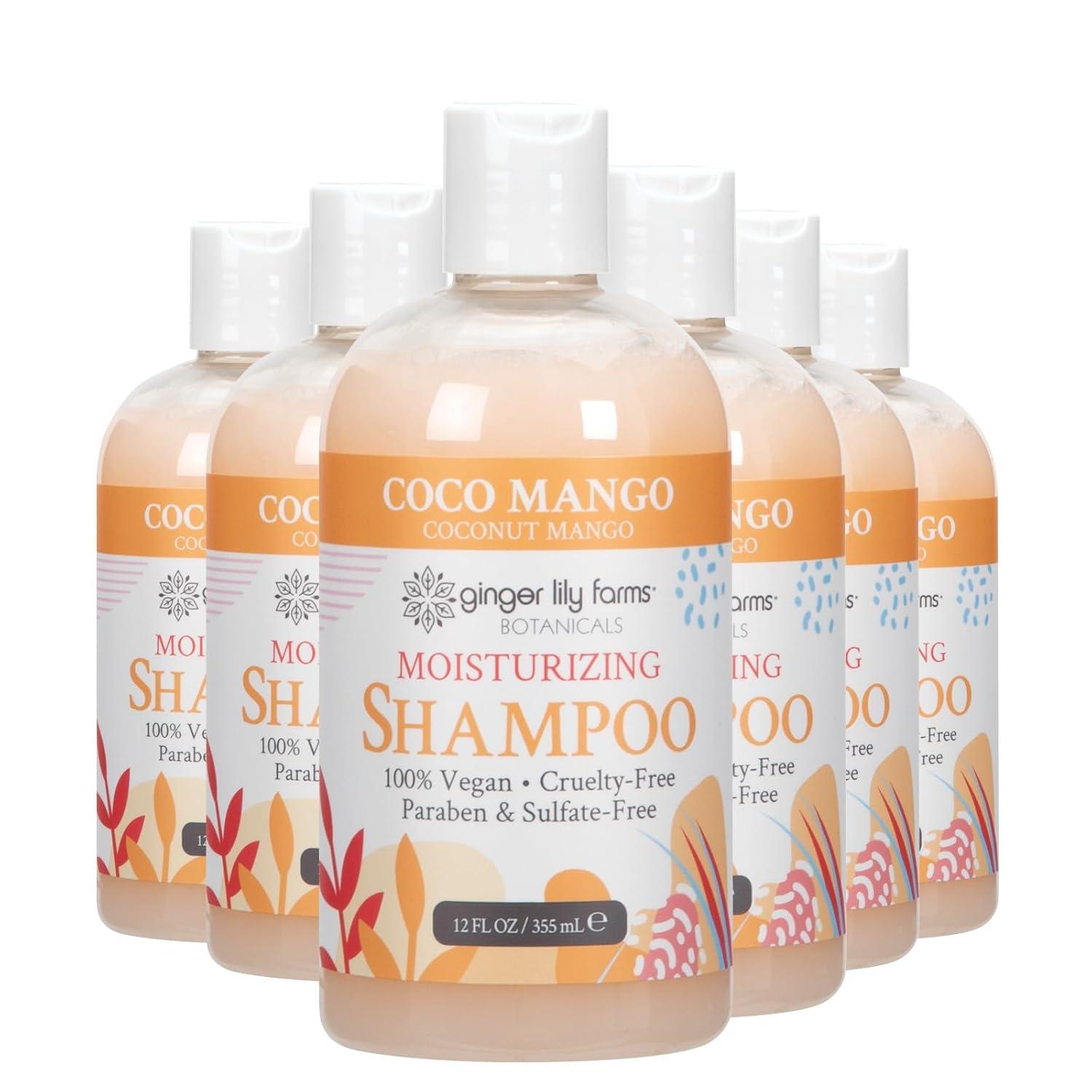 imageGinger Lily Farms Botanicals Moisturizing Shampoo for All Hair Types 100 Vegan amp CrueltyFree Vanilla Sugar Bliss 1 Gallon 128 fl oz RefillCoco Mango