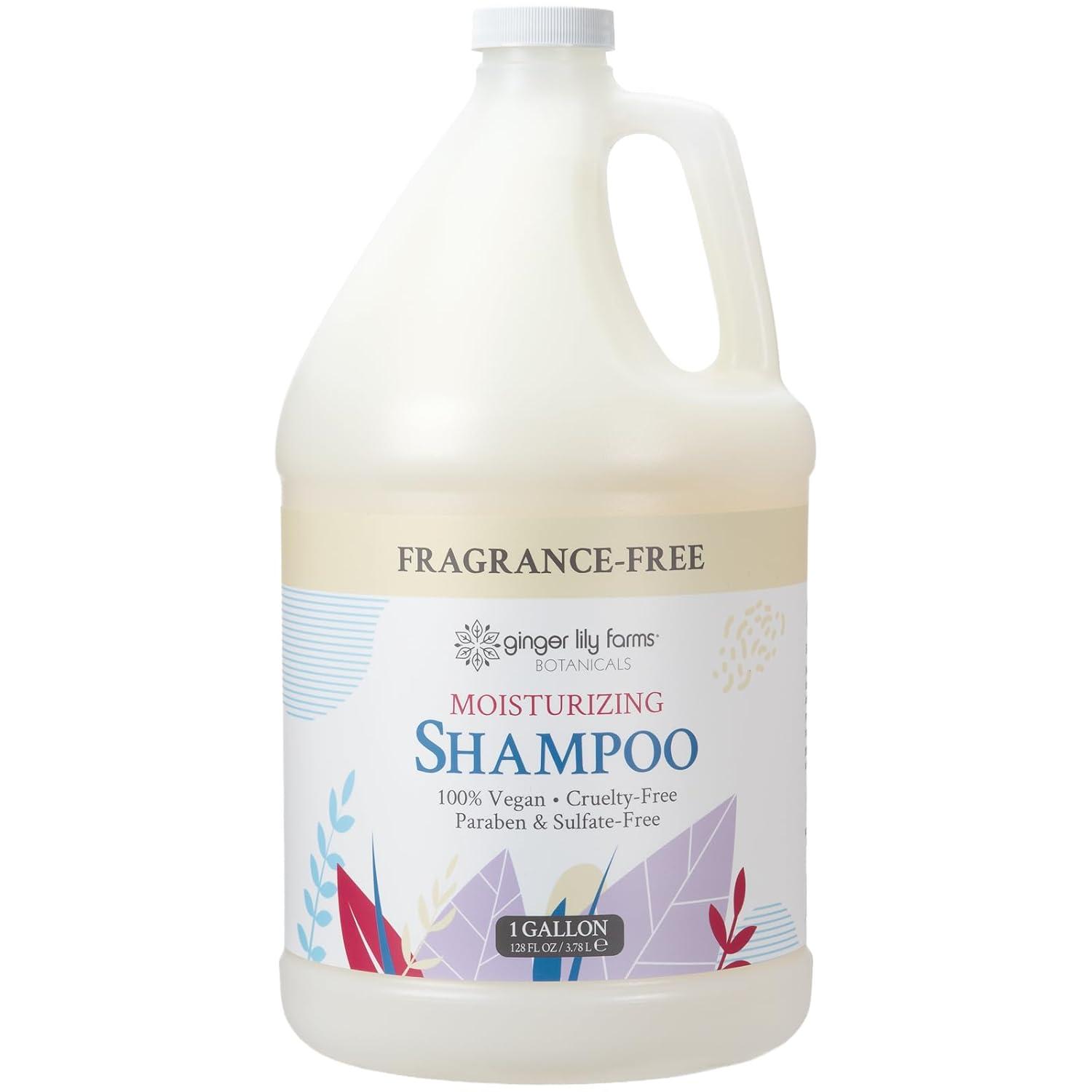 imageGinger Lily Farms Botanicals Moisturizing Shampoo for All Hair Types 100 Vegan amp CrueltyFree Vanilla Sugar Bliss 1 Gallon 128 fl oz RefillFragrance Free