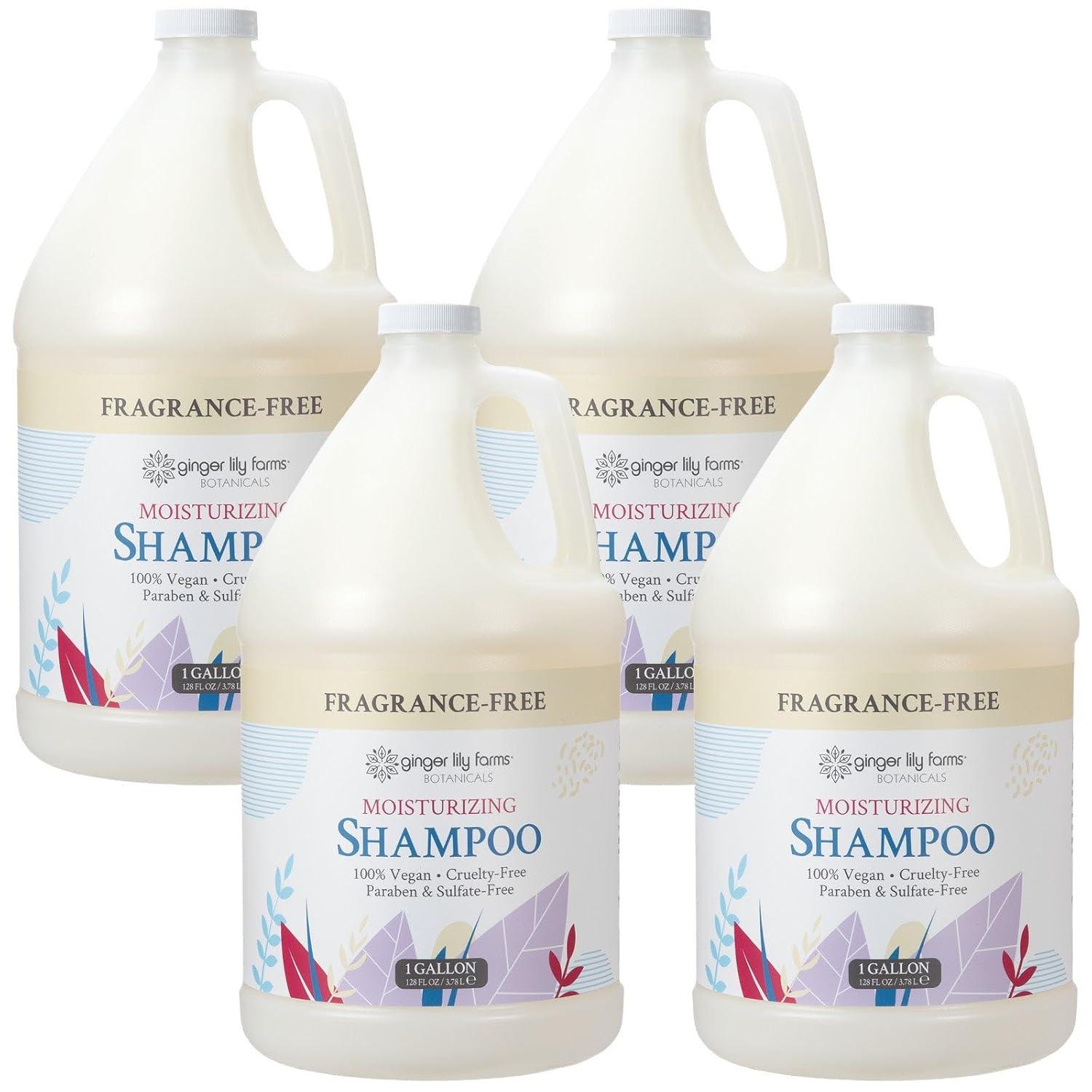 imageGinger Lily Farms Botanicals Moisturizing Shampoo for All Hair Types 100 Vegan amp CrueltyFree Vanilla Sugar Bliss 1 Gallon 128 fl oz RefillFragrance Free