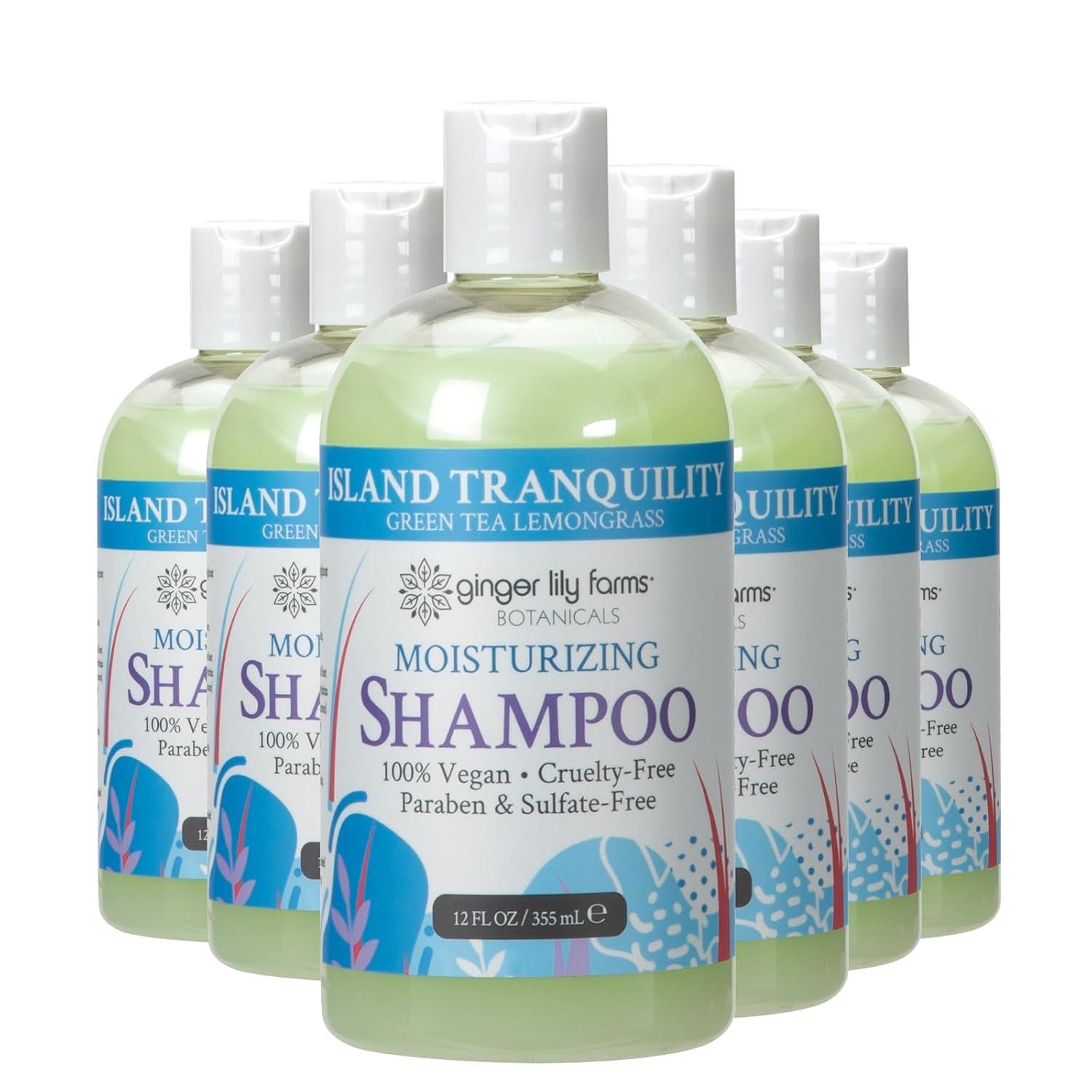 imageGinger Lily Farms Botanicals Moisturizing Shampoo for All Hair Types 100 Vegan amp CrueltyFree Vanilla Sugar Bliss 1 Gallon 128 fl oz RefillIsland Tranquility