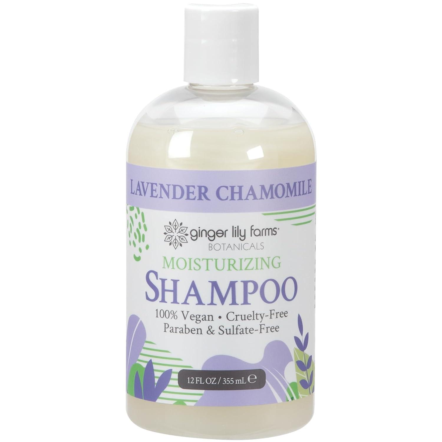 imageGinger Lily Farms Botanicals Moisturizing Shampoo for All Hair Types 100 Vegan amp CrueltyFree Vanilla Sugar Bliss 1 Gallon 128 fl oz RefillLavender Chamomile